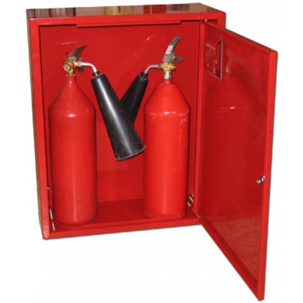 Шкаф пожарный навесной ШП-112 (ШП-О2) для 2-х огнетушителей 540х650х230 без стенки