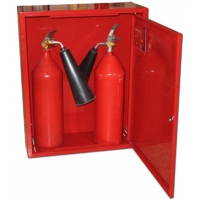 Шкаф пожарный навесной ШП-112 (ШП-О2) для 2-х огнетушителей 540х650х230 без стенки