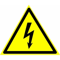 Пожарный знак "Опасность поражения электрическим током" (W08)